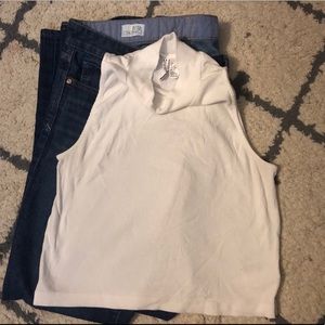 H&m white crop top
